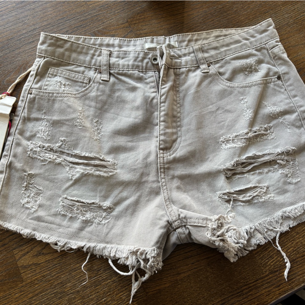Casual Distressed Jean Shorts- NWT